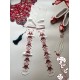 Red Maria Blossoms Tights